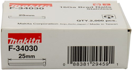 Afbeelding laden in galerijviewer, Makita accessoires brad rvs lengte 25mm uitvoering rvs a2 draaddikte 1,61mm - f-34030