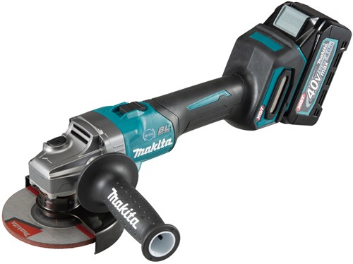 Load image into Gallery viewer, Makita ga005gm201 40v max haakse slijper 125 mm 4,0 ah accu (2 st), lader, mbox - ga005gm201