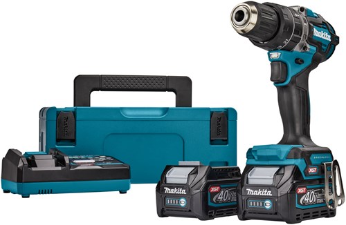 Load image into Gallery viewer, Makita hp002gd201 | 40v max klopboor- schroefmachine | 2,5 ah accu (2 st) + snellader | in mbox - hp002gd201
