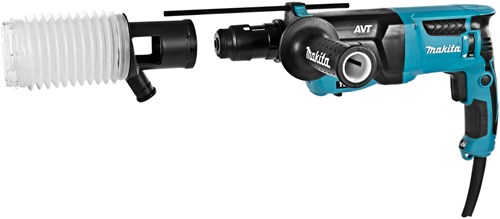 Load image into Gallery viewer, Makita hr2631ftj combihamer verwisselbare boorkop met stofafzuigset | sds-plus - hr2631ftj