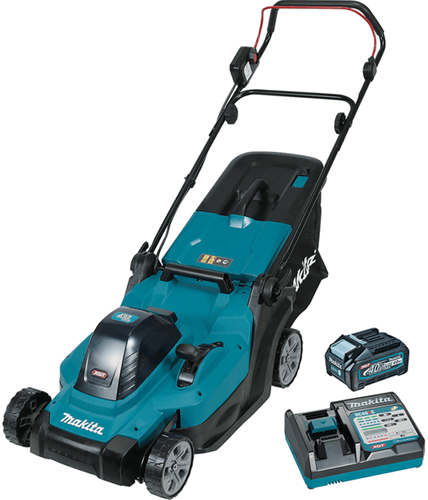 Load image into Gallery viewer, Makita lm004gm103 xgt 40v max accu grasmaaier 43 cm | 1 x 40 v max accu 4,0ah en lader dc40rc - lm004gm103