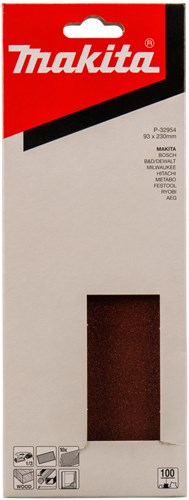 Afbeelding laden in galerijviewer, Makita accessoires schuurvel k100 93x228 red - p-32954