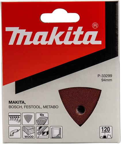 Load image into Gallery viewer, Makita accessoires makita schuurvel 3-k k120 red v. (alleen voor bo4565k)