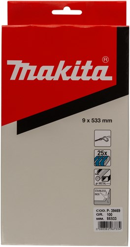 Load image into Gallery viewer, Makita accessoires makita schuurband k100 9x533mm blue p-39469 (25st)
