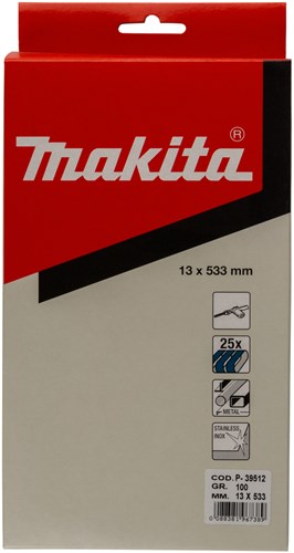 Afbeelding laden in galerijviewer, Makita accessoires schuurband blue lengte 533mm breedte 13mm korrel 100