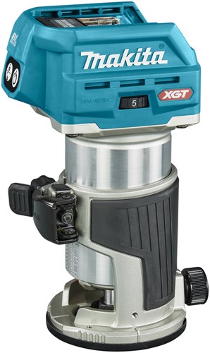 Load image into Gallery viewer, Makita rt001gz10 boven- en kantenfrees | 40 v max | zonder accu's en lader | incl. diverse voeten | in mbox - rt001gz10