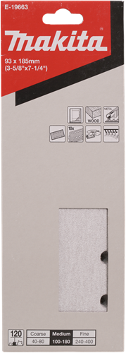 Load image into Gallery viewer, Makita accessoires makita schuurvel 185x93 k120 vlc whi. - e-19663