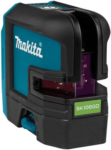 Load image into Gallery viewer, Makita sk106gdz kruislijn punt laser groen zonder accu's en lader, in doos met tas - sk106gdz