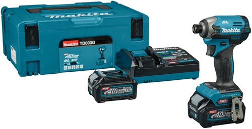 Load image into Gallery viewer, Makita td003gd201 | accu slagschroevendraaier | 40v max | 2 x 2.5 ah accu + lader - td003gd201