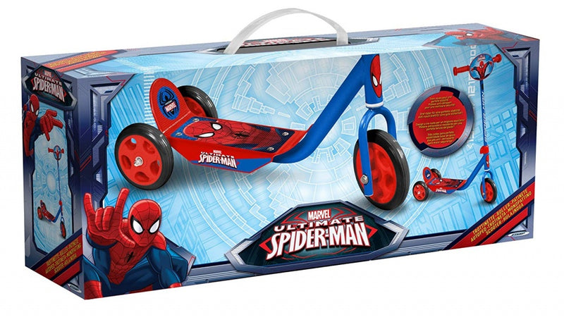 Load image into Gallery viewer, Spider-Man 3-wiel kinderstep voetrem jongens blauw