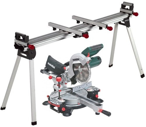 Load image into Gallery viewer, Metabo afkortzaag kgs 216 m met trekfunctie | nieuw model + ksu 401 onderstel - 690858000