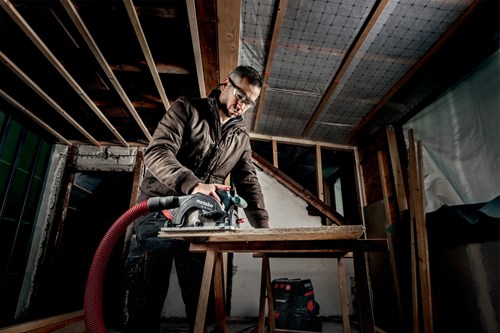 Load image into Gallery viewer, Metabo ks 18 ltx 57 set 18v li-ion accu cirkelzaag set incl. geleiderail fs 160 - 57mm | zonder accu's en lader - 691065000