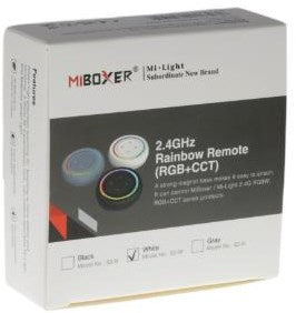 Afbeelding laden in galerijviewer, Mi-light miboxer rgb-cct afstandsbediening 2.4g 1-zone rond zwart - led0234