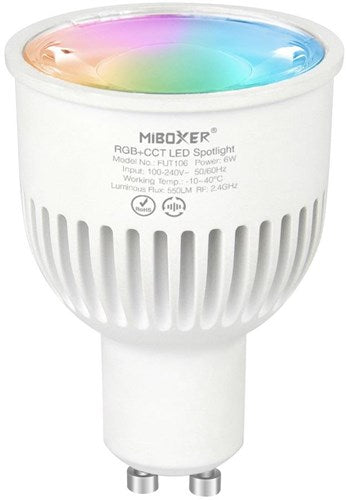 Afbeelding laden in galerijviewer, Mi-light miboxer rgb-cct led gu10 6w rf 2.4g - led0211