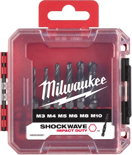 Afbeelding laden in galerijviewer, Milwaukee accessoires milwaukee boor tap combinatie | 1 4 hss-g | combi drill tap set - 4932498267