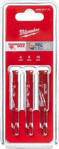 Load image into Gallery viewer, Milwaukee accessoires milwaukee diamantboorset | diamond max™ | 1 4 nat droog | 3 stuks - 4932498368