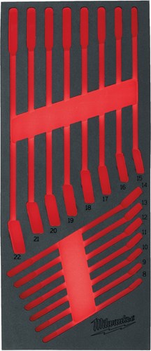 Load image into Gallery viewer, Milwaukee empty 15 pc maxbite flex head spanner set foam insert lege foam inlay ringratel-steeksleutel flex set max bite™ (15-delig) - 4932493667