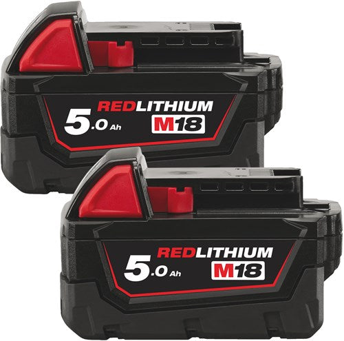 Load image into Gallery viewer, Milwaukee m18 b52 m18 accu pack, 2 x 5,0ah, gratis m12 b2 - 4932451242