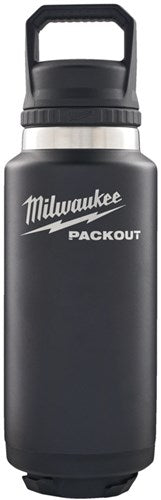 Load image into Gallery viewer, Milwaukee packout™ 1065 ml fles met deksel zwart - 4932493468