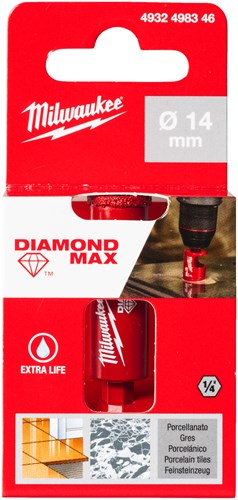 Load image into Gallery viewer, Milwaukee accessoires milwaukee tegelboor | diamond max™ | 1 4 nat droog | 14 mm 1 4 hex - 4932498346