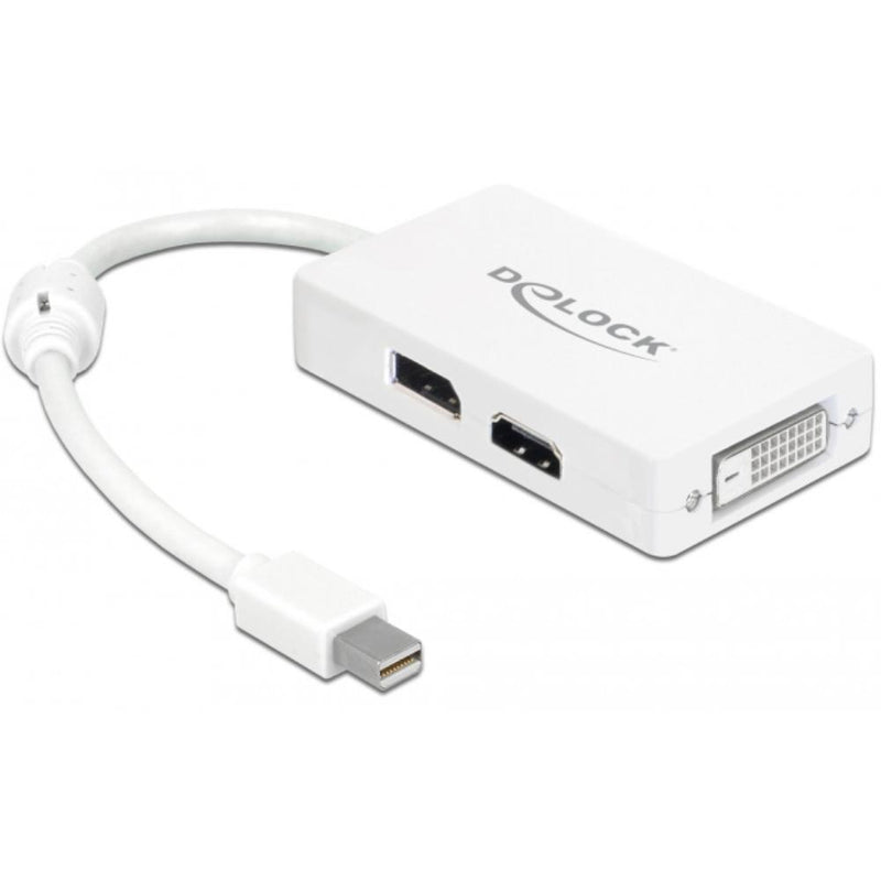 Afbeelding laden in galerijviewer, Delock mini displayport naar displayport hdmi dvi adapter (wit)