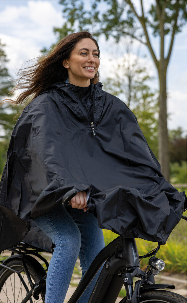 Load image into Gallery viewer, Regenponcho Mirage polyester - zwart