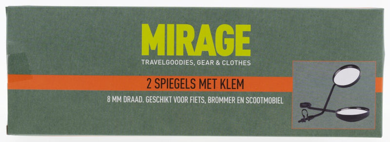 Load image into Gallery viewer, Mirage Spiegelset met klem 8 mm universeel