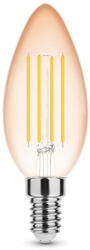Afbeelding laden in galerijviewer, Enzo modee led kaars e14 4-33w 1800k filament amber - led7400