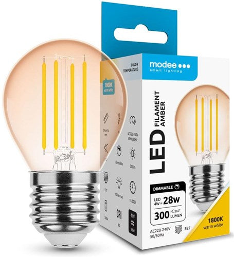 Afbeelding laden in galerijviewer, Enzo modee led kogel e27 4-28w 1800k filament amber dimbaar - led7430
