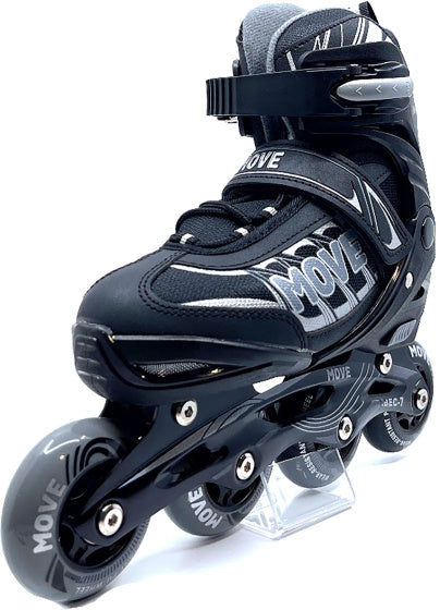 Load image into Gallery viewer, Move Inline skates Fast semi-softboot verstelbaar zwart maat 38-41