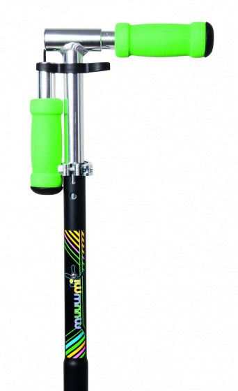 Load image into Gallery viewer, Muuwmi Neon 2-wiel Kinderstep LED Opvouwbaar Voetrem Zwart Groen