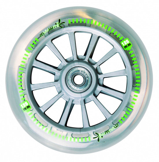 Load image into Gallery viewer, Muuwmi Neon 2-wiel Kinderstep LED Opvouwbaar Voetrem Zwart Groen
