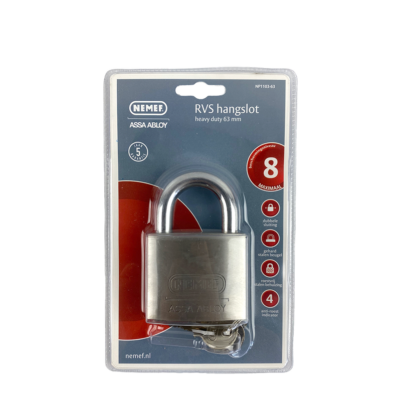 Afbeelding laden in galerijviewer, Ty nemef rvs hangslot heavy du 63mm