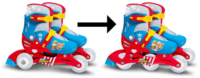 Afbeelding laden in galerijviewer, Nickelodeon paw patrol verstelbare twee in eén skate maat 27-30