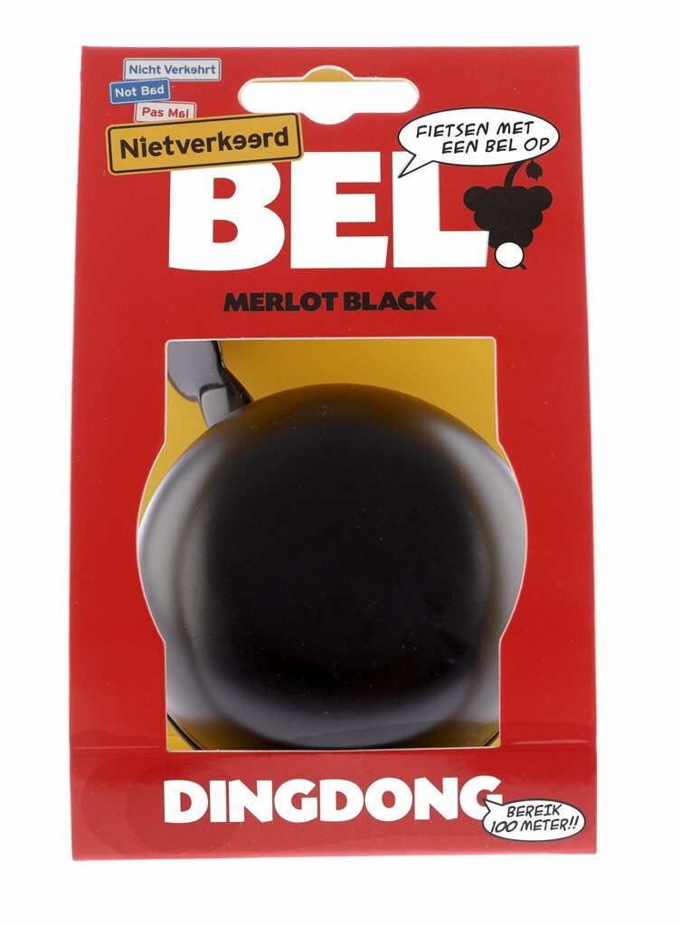Load image into Gallery viewer, fietsbel ding-dong staal 80 mm zwart