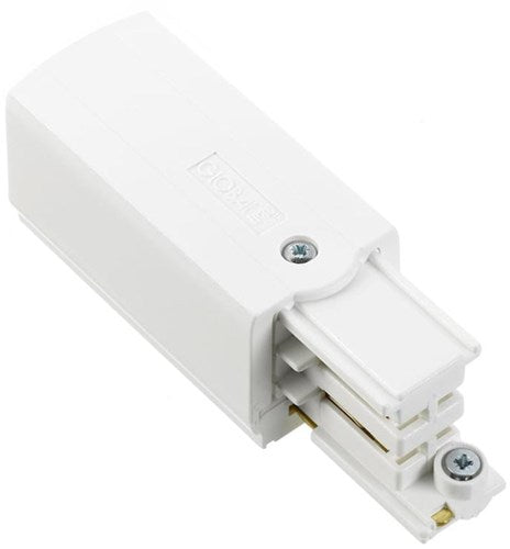 Afbeelding laden in galerijviewer, Nordic aansluitstuk tbv. rail wit links 3-fasen 5050015