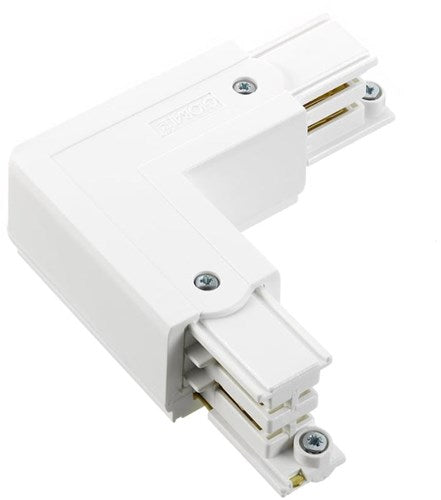Load image into Gallery viewer, Nordic hoekstuk vast 90gr. tbv. rail wit links 5050030