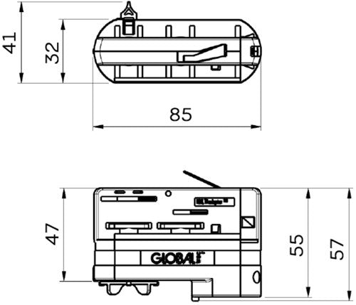Afbeelding laden in galerijviewer, Nordic rail voedingsadapter wit 5050428