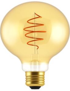 Afbeelding laden in galerijviewer, Enzo nordlux led globe g125 e27 4,9-35w 2200k filament spiraal gold dimbaar - 2760150
