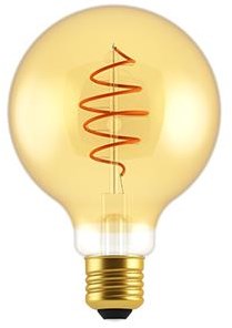 Afbeelding laden in galerijviewer, Enzo nordlux led globe g95 e27 4,9-35w 2200k filament spiraal gold dimbaar - 2760121
