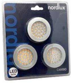 Afbeelding laden in galerijviewer, Enzo nordlux led meubelspot cambio rond 2w 12v aluminium 3-pack 3000k - 4801440