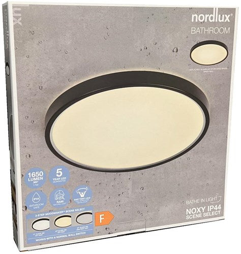 Afbeelding laden in galerijviewer, Enzo nordlux led plafonniere noxy 17w 3000 4000k 35cm zwart - 4802379