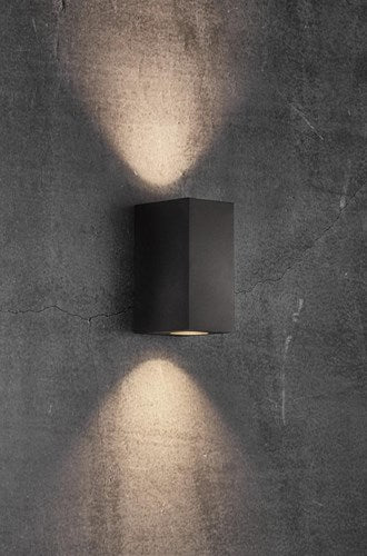 Afbeelding laden in galerijviewer, Enzo nordlux wandlamp canto maxi2 vierkant 2x gu10 zwart ip44 - 4800950
