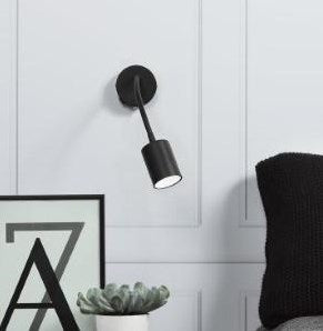 Afbeelding laden in galerijviewer, Enzo nordlux wandlamp explore flex gu-10 met schakelaar zwart - 4800428