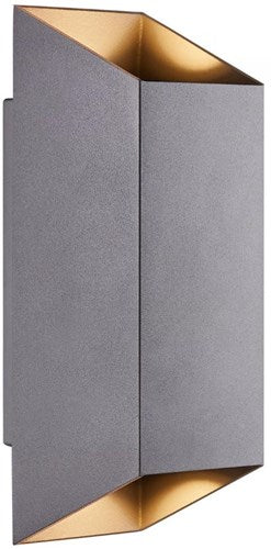 Afbeelding laden in galerijviewer, Enzo nordlux wandlamp nico vierkant 2x gu10 antraciet ip54 - 4800919