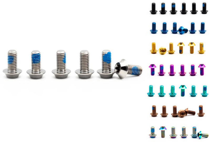 Load image into Gallery viewer, Oak components titanium screws m5x10 for 6-bolt disc rotor (6 pieces)