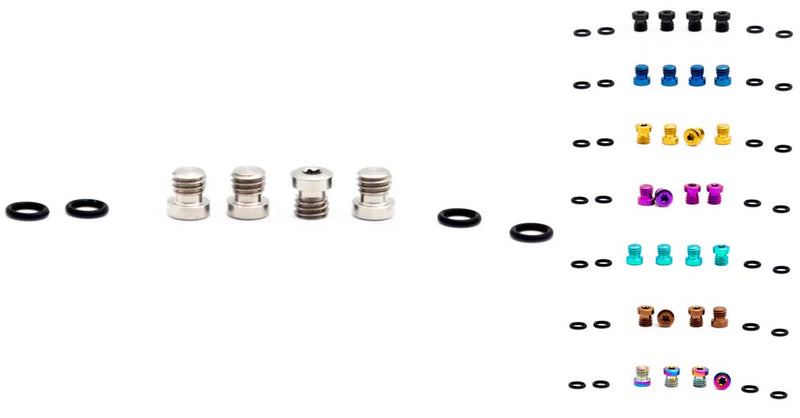 Load image into Gallery viewer, Oak components titanium screws set for sram bleedport dot (4 pieces)