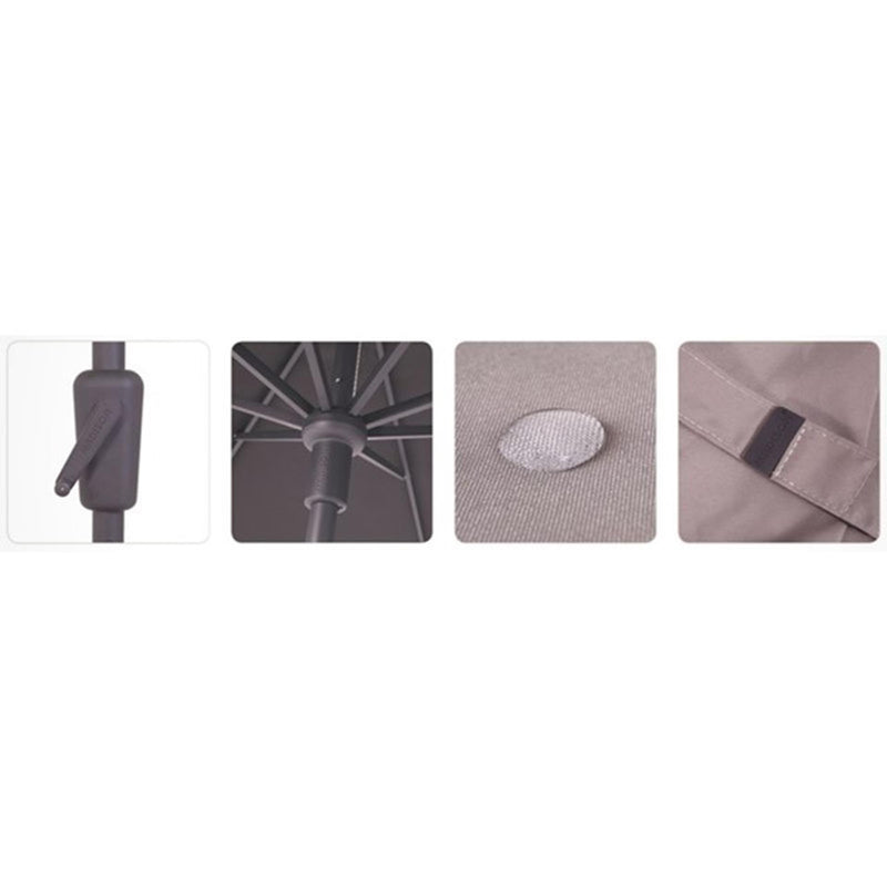 Load image into Gallery viewer, Madison parasol syros opdraai 350 8 grijs met volant