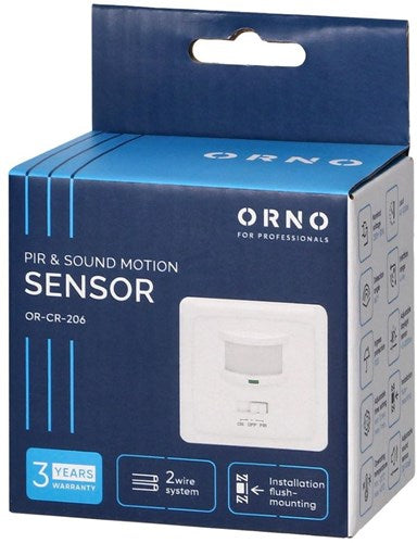 Afbeelding laden in galerijviewer, Enzo orno bewegingsmelder inbouw wand wit - geluidsdetectie - 3900339