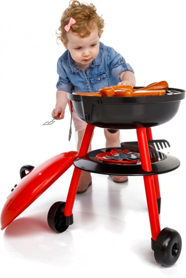 Load image into Gallery viewer, Paradiso toys Speelgoedbarbecue 50 cm 30-Delig Rood zwart